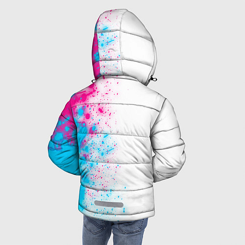 Зимняя куртка для мальчика The Witcher neon gradient style: по-вертикали / 3D-Черный – фото 4
