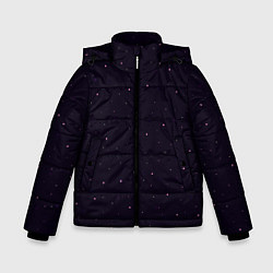 Зимняя куртка для мальчика Абстракция ночь тёмно-фиолетовый