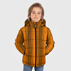 Куртка зимняя для мальчика Текстура бревна вертикальные, цвет: 3D-красный — фото 2