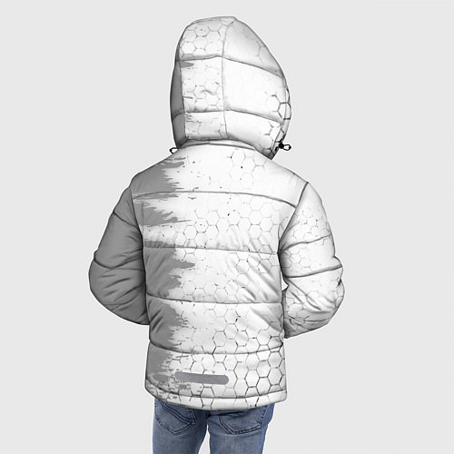 Зимняя куртка для мальчика Rust glitch на светлом фоне: по-вертикали / 3D-Черный – фото 4