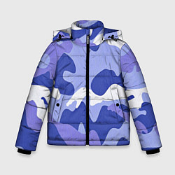 Зимняя куртка для мальчика Камуфляжный узор голубой