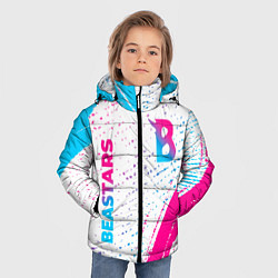 Куртка зимняя для мальчика Beastars neon gradient style: надпись, символ, цвет: 3D-черный — фото 2