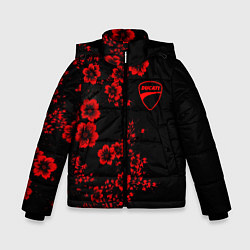 Зимняя куртка для мальчика Ducati - red flowers