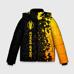 Куртка зимняя для мальчика Dead Space - gold gradient: по-вертикали, цвет: 3D-черный