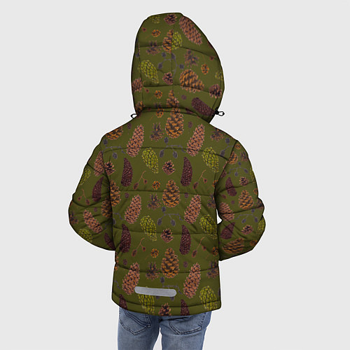 Зимняя куртка для мальчика Шишки разные / 3D-Черный – фото 4