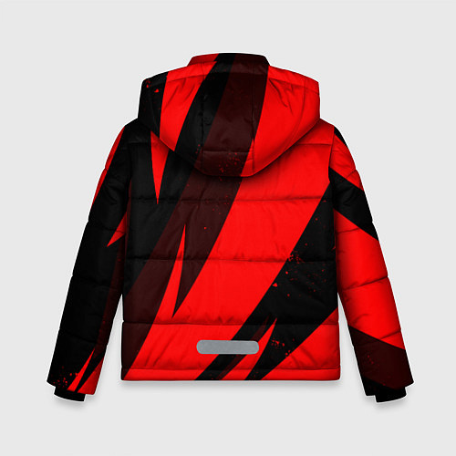 Зимняя куртка для мальчика Ducati - красные волны / 3D-Светло-серый – фото 2