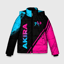 Зимняя куртка для мальчика Akira - neon gradient: надпись, символ