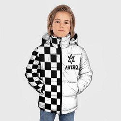 Куртка зимняя для мальчика Астро шахматка, цвет: 3D-красный — фото 2