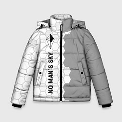 Куртка зимняя для мальчика No Mans Sky glitch на светлом фоне: по-вертикали, цвет: 3D-черный