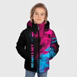 Куртка зимняя для мальчика No Mans Sky - neon gradient: по-вертикали, цвет: 3D-черный — фото 2