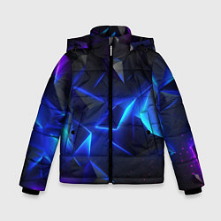 Куртка зимняя для мальчика Blue dark neon, цвет: 3D-черный