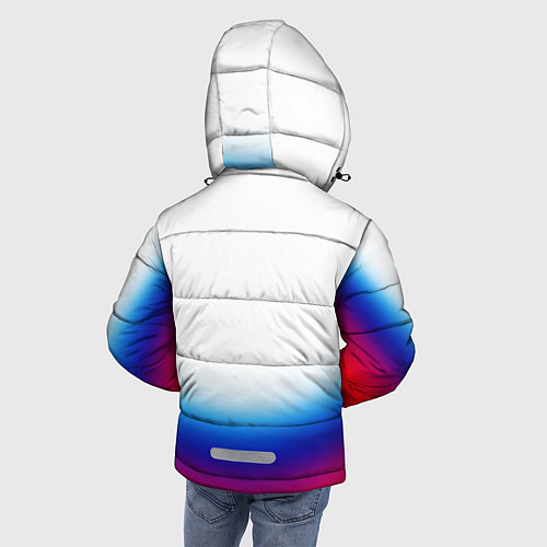 Зимняя куртка для мальчика Флаг России градиент / 3D-Красный – фото 4