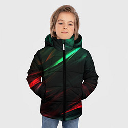 Куртка зимняя для мальчика Dark red and green, цвет: 3D-черный — фото 2