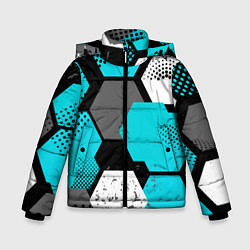 Зимняя куртка для мальчика Шестиугольники абстрактный фон
