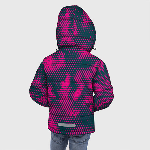 Зимняя куртка для мальчика Спортивный паттерн камуфляж / 3D-Черный – фото 4