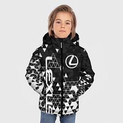Куртка зимняя для мальчика Лексус - распад, цвет: 3D-светло-серый — фото 2