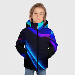 Куртка зимняя для мальчика Синий градиент - нейросеть, цвет: 3D-светло-серый — фото 2