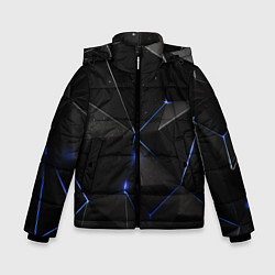 Куртка зимняя для мальчика Black geometry texture, цвет: 3D-красный