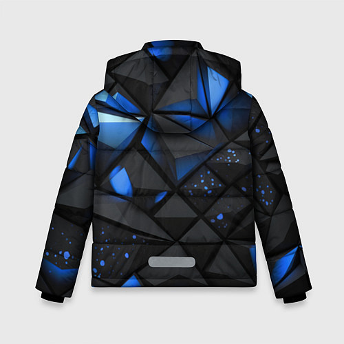 Зимняя куртка для мальчика Blue black texture / 3D-Светло-серый – фото 2
