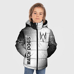 Куртка зимняя для мальчика Watch Dogs glitch на светлом фоне: надпись, символ, цвет: 3D-черный — фото 2