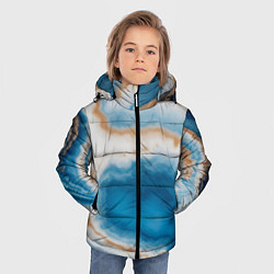 Куртка зимняя для мальчика Волна голубого агата, цвет: 3D-черный — фото 2