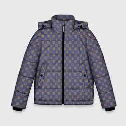Куртка зимняя для мальчика Максимальная удача, цвет: 3D-черный