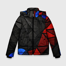 Куртка зимняя для мальчика Black blue red elements, цвет: 3D-черный