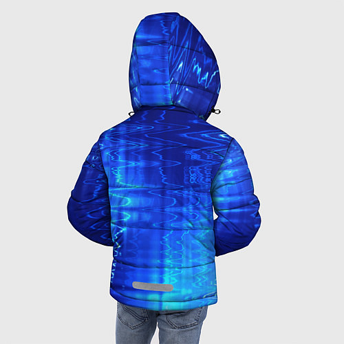 Зимняя куртка для мальчика Водная рябь / 3D-Черный – фото 4