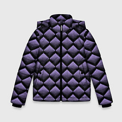 Зимняя куртка для мальчика Фиолетовые выпуклые ромбы