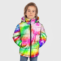 Куртка зимняя для мальчика Красивый тай дай, цвет: 3D-красный — фото 2