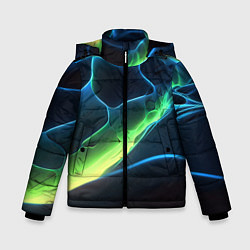 Куртка зимняя для мальчика Зеленый свет на плитах, цвет: 3D-светло-серый