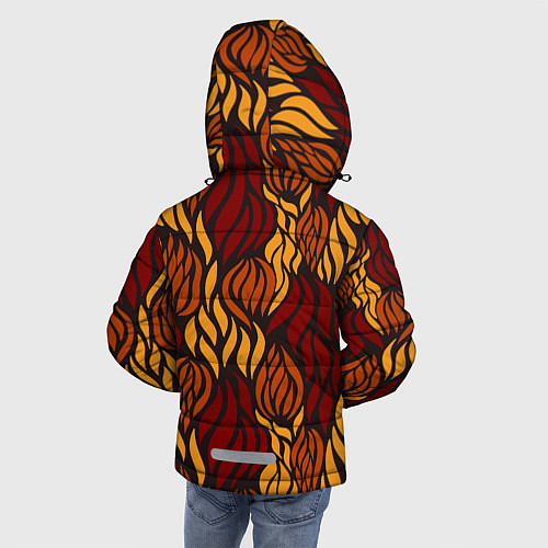 Зимняя куртка для мальчика Hot Flames - паттерн / 3D-Черный – фото 4