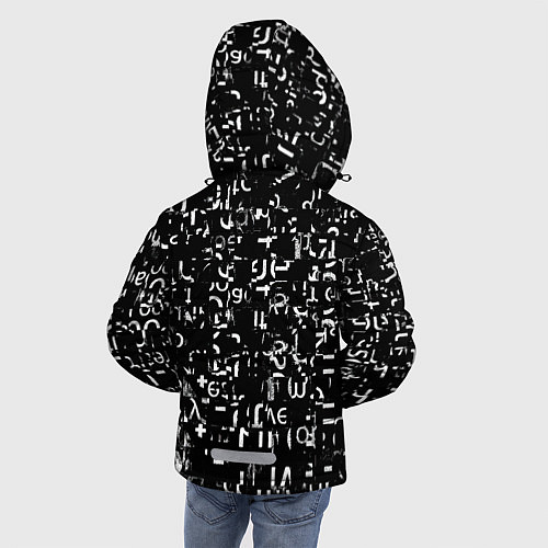 Зимняя куртка для мальчика Abstract secred code / 3D-Черный – фото 4