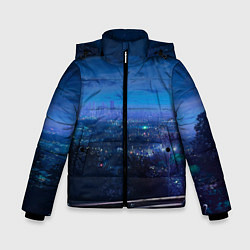 Зимняя куртка для мальчика Синий город