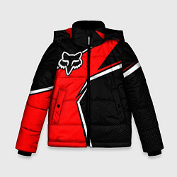 Куртка зимняя для мальчика Fox мотокросс - красный, цвет: 3D-черный