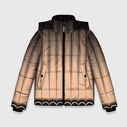 Зимняя куртка для мальчика Персиковый полосатый градиент