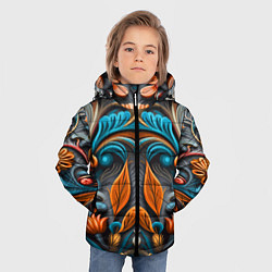 Куртка зимняя для мальчика Mirrow floral pattern - art - vogue, цвет: 3D-черный — фото 2