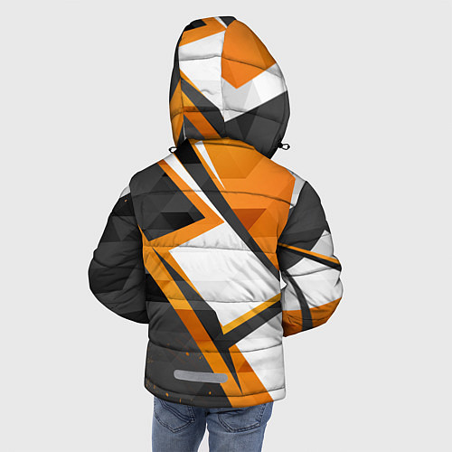 Зимняя куртка для мальчика Абстрактный полигональный узор Asiimov / 3D-Черный – фото 4