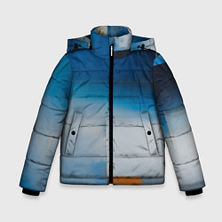 Куртка зимняя для мальчика Синяя палитра, цвет: 3D-черный