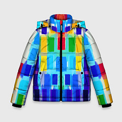 Зимняя куртка для мальчика Colorful strips - pop art - vogue