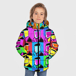Куртка зимняя для мальчика Pop art - abstraction - vogue, цвет: 3D-черный — фото 2