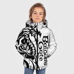 Куртка зимняя для мальчика Балдурс гейт 3 - дракон, цвет: 3D-черный — фото 2