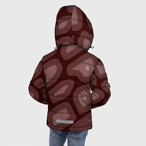 Зимняя куртка для мальчика Кофейный камуфляж / 3D-Черный – фото 4