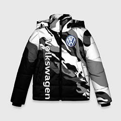 Зимняя куртка для мальчика Фольцваген - белый камуфляж