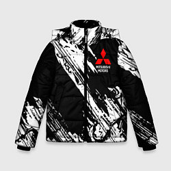 Куртка зимняя для мальчика Mitsubishi - белый пятна, цвет: 3D-черный