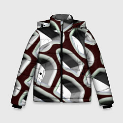 Куртка зимняя для мальчика Объемная сеть, цвет: 3D-черный