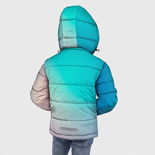 Зимняя куртка для мальчика Розовоголубые цвета / 3D-Черный – фото 4