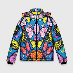 Зимняя куртка для мальчика Зеркальный паттерн из бабочек - мода