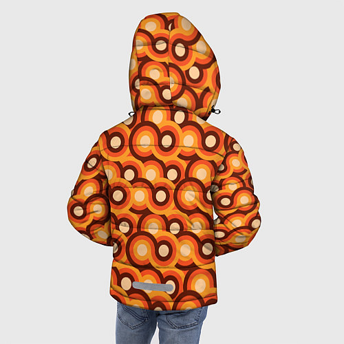 Зимняя куртка для мальчика Терто текстура с кругами / 3D-Черный – фото 4