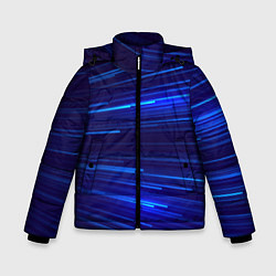 Зимняя куртка для мальчика Яркие неоновые полосы - минимализм